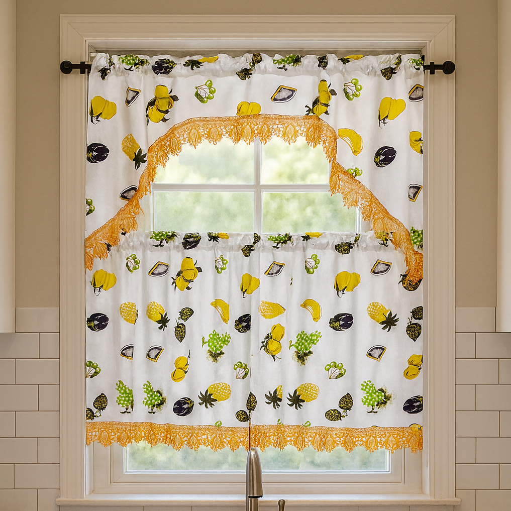 Kitchen Curtains | Orchard Harvest Collection