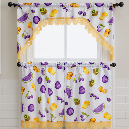 Kitchen Curtains | Orchard Harvest Collection