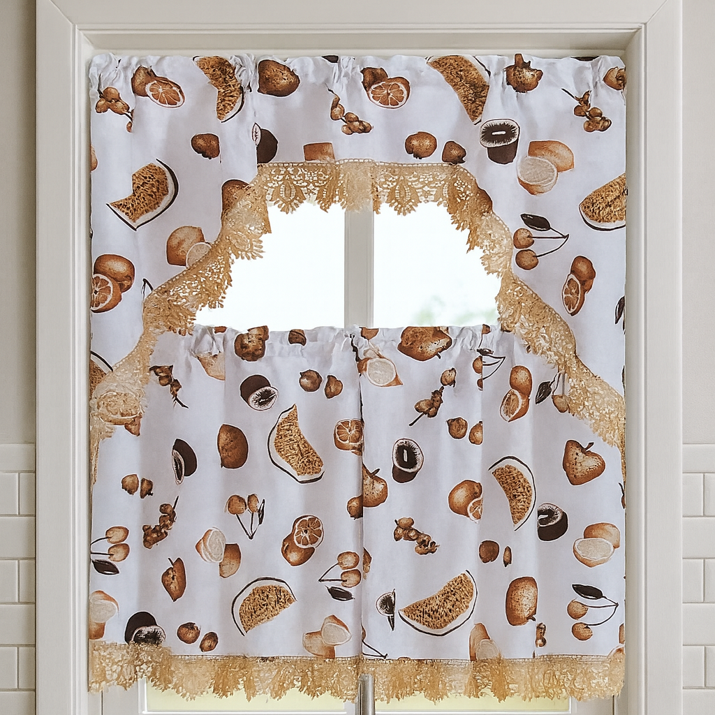 Kitchen Curtains | Orchard Harvest Collection