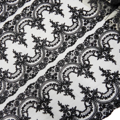 Corded Chantilly Embroidered Tulle Lace