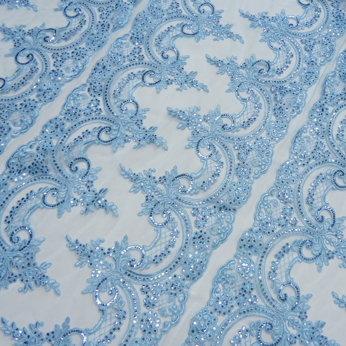 Corded Chantilly Embroidered Tulle Lace