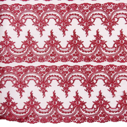 Corded Chantilly Embroidered Tulle Lace