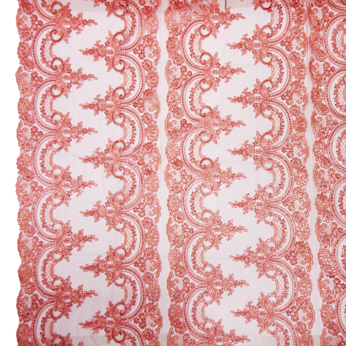 Corded Chantilly Embroidered Tulle Lace