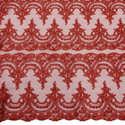 Corded Chantilly Embroidered Tulle Lace
