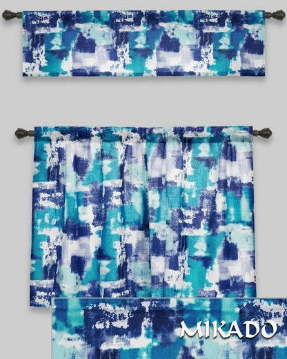 Marika Poly-Linen Kitchen Curtain Set