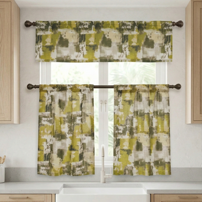 Marika Poly-Linen Kitchen Curtain Set