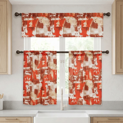Marika Poly-Linen Kitchen Curtain Set