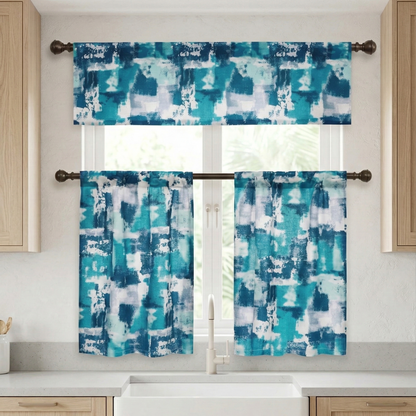 Marika Poly-Linen Kitchen Curtain Set
