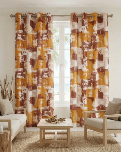 Marika Poly-Linen Kitchen Curtain Set