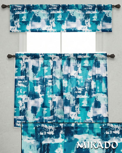 Marika Poly-Linen Kitchen Curtain Set