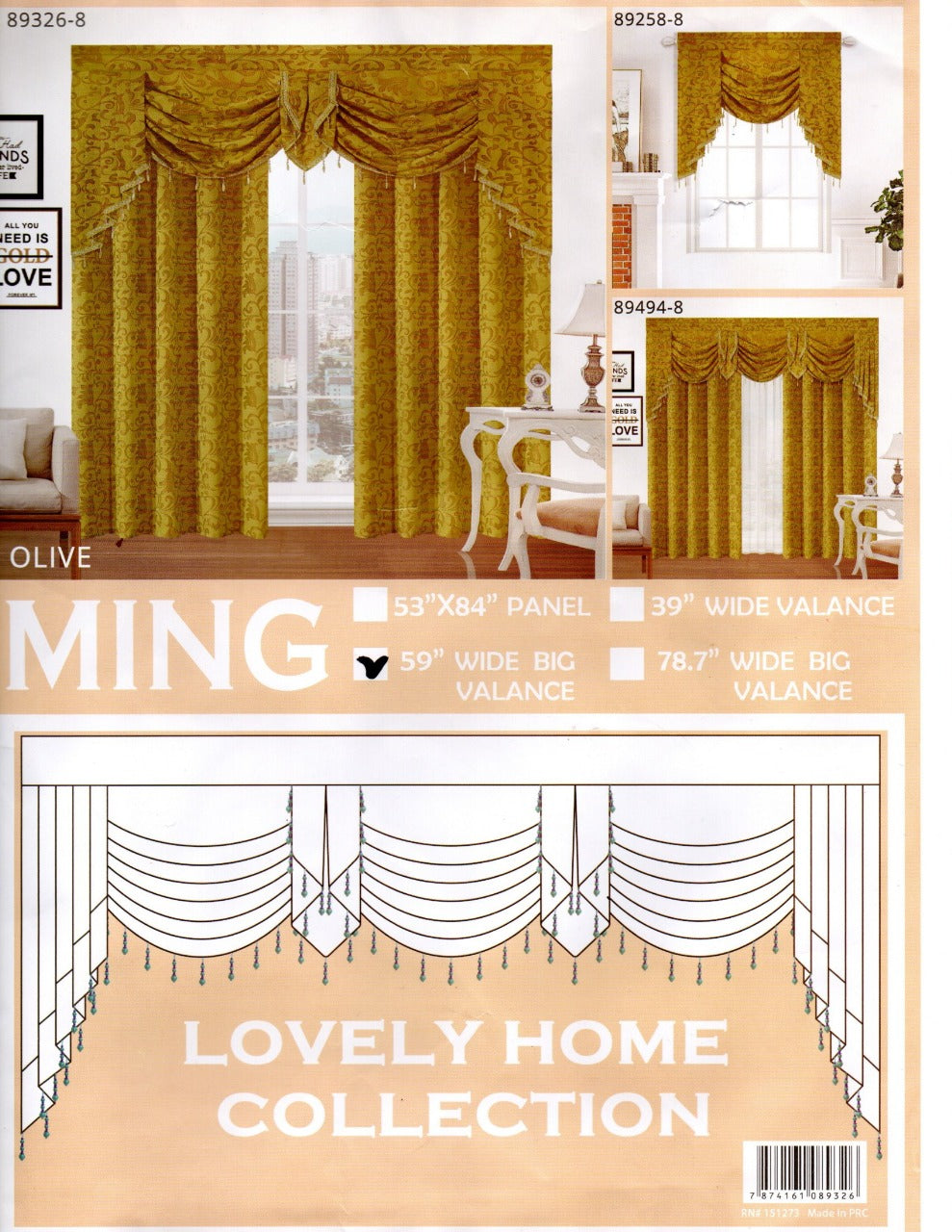 Ming Panel & Valance | 4 Variations