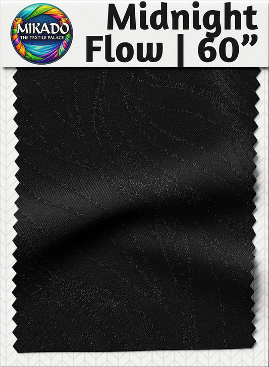 Shimmer Evening Gown Fabric | Midnight Flow