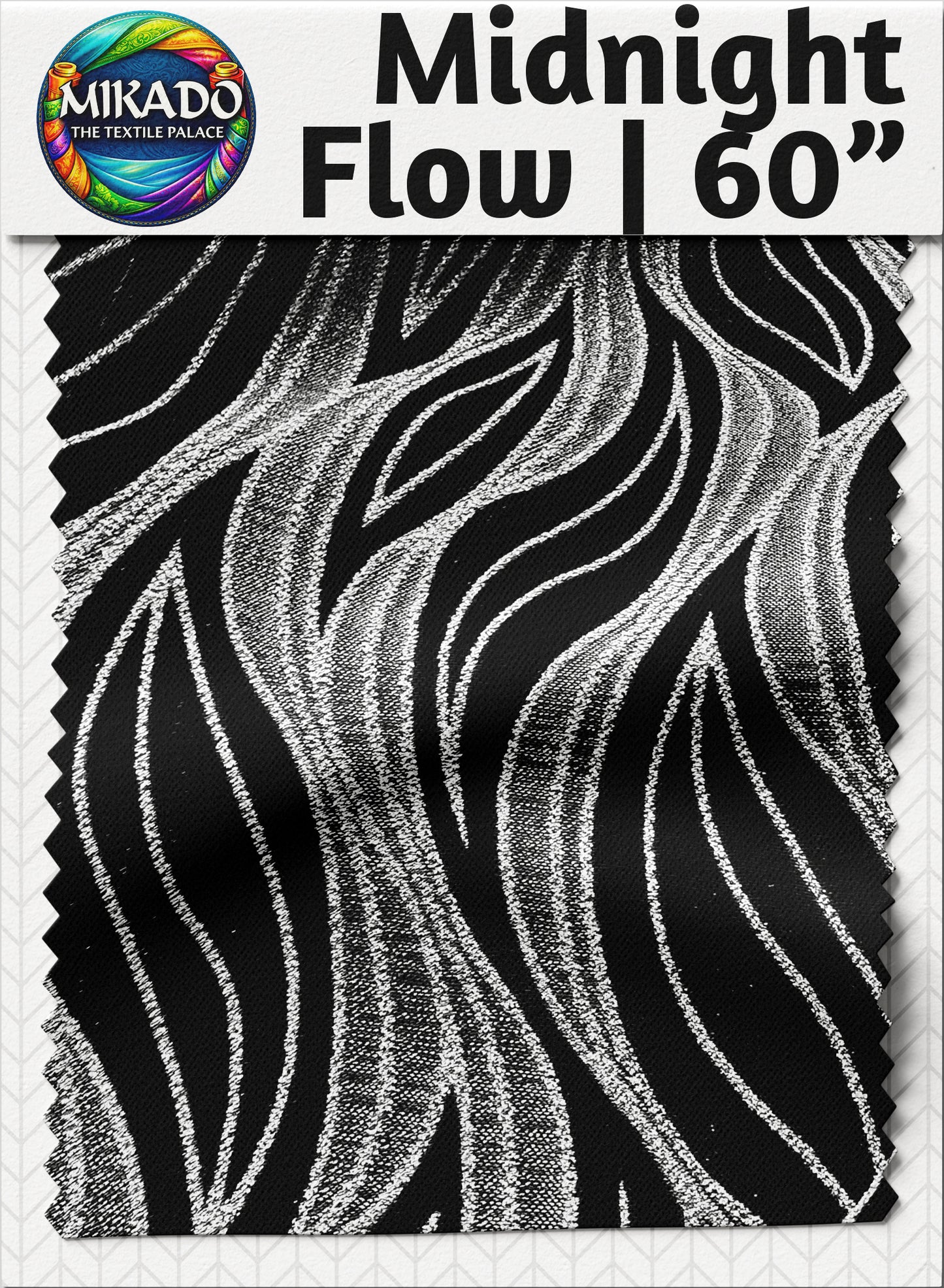 Shimmer Evening Gown Fabric | Midnight Flow