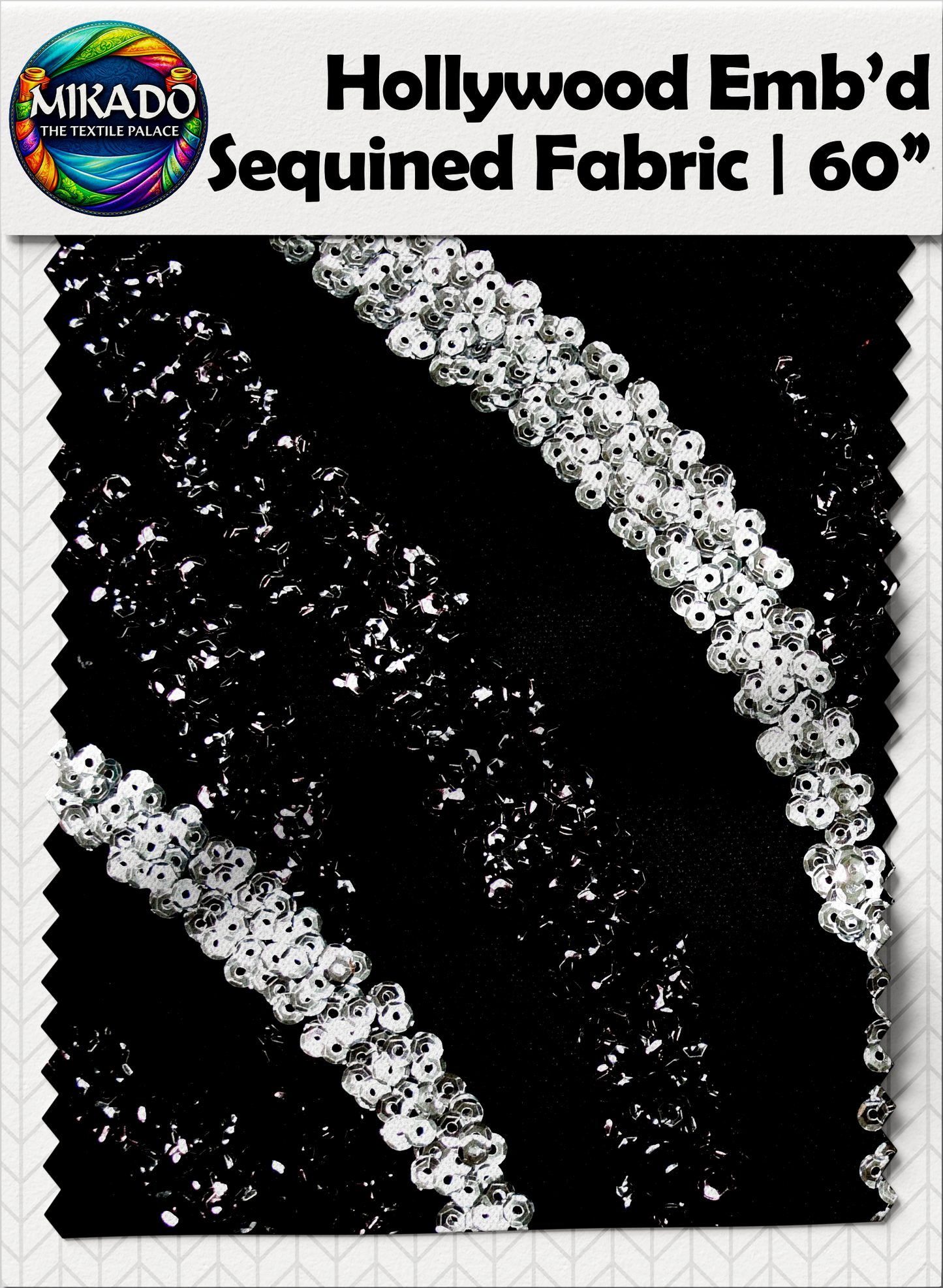 Hollywood Embroidered Sequined Fabric | Nebula Wave