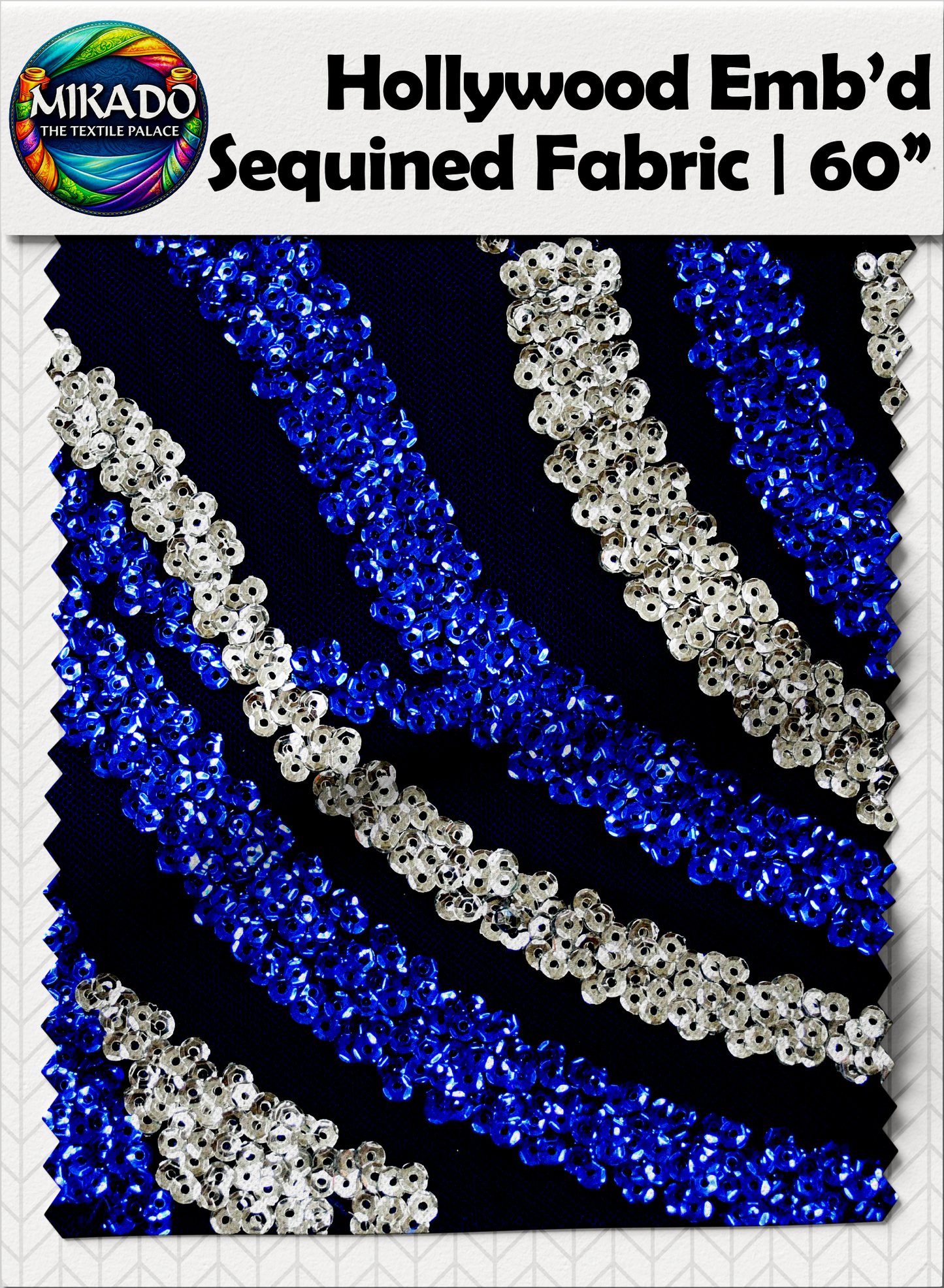 Hollywood Embroidered Sequined Fabric | Nebula Wave