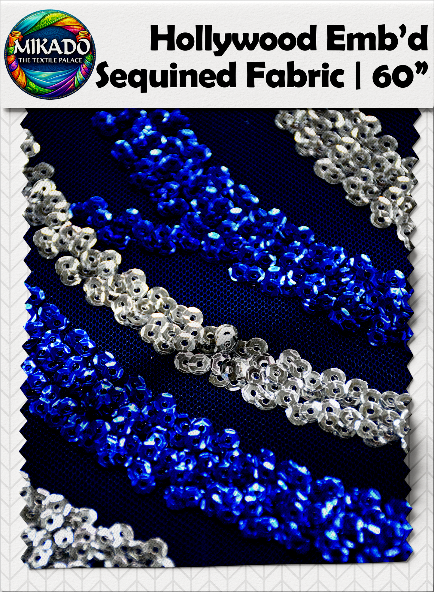 Hollywood Embroidered Sequined Fabric | Nebula Wave