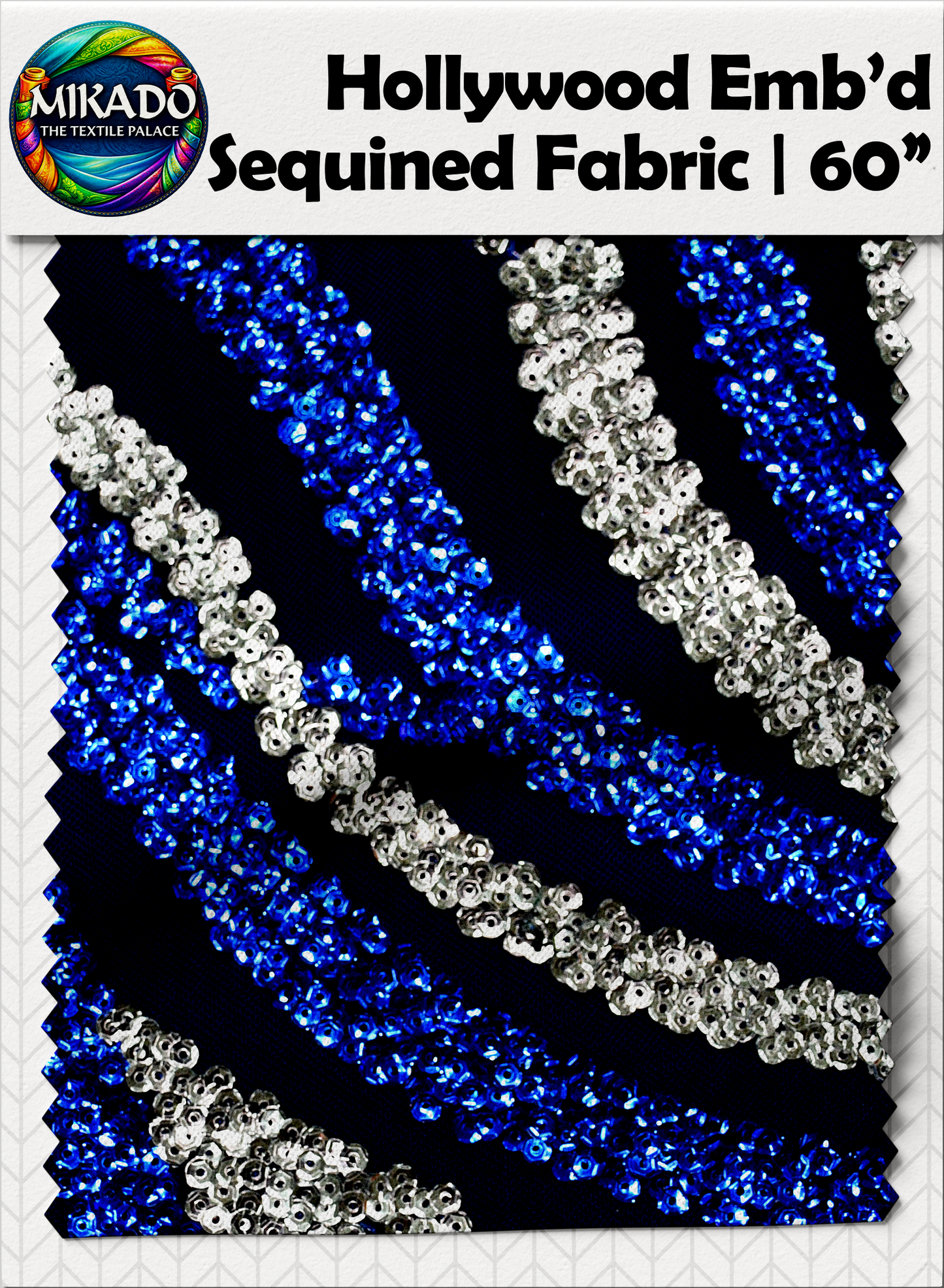 Hollywood Embroidered Sequined Fabric | Nebula Wave