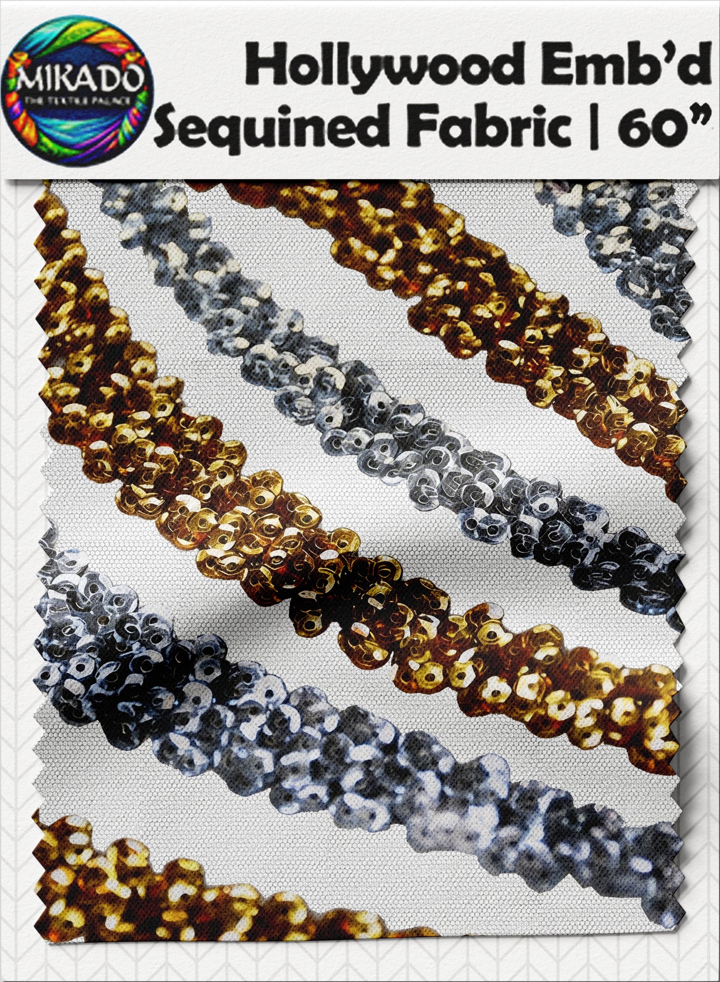 Hollywood Embroidered Sequined Fabric | Nebula Wave