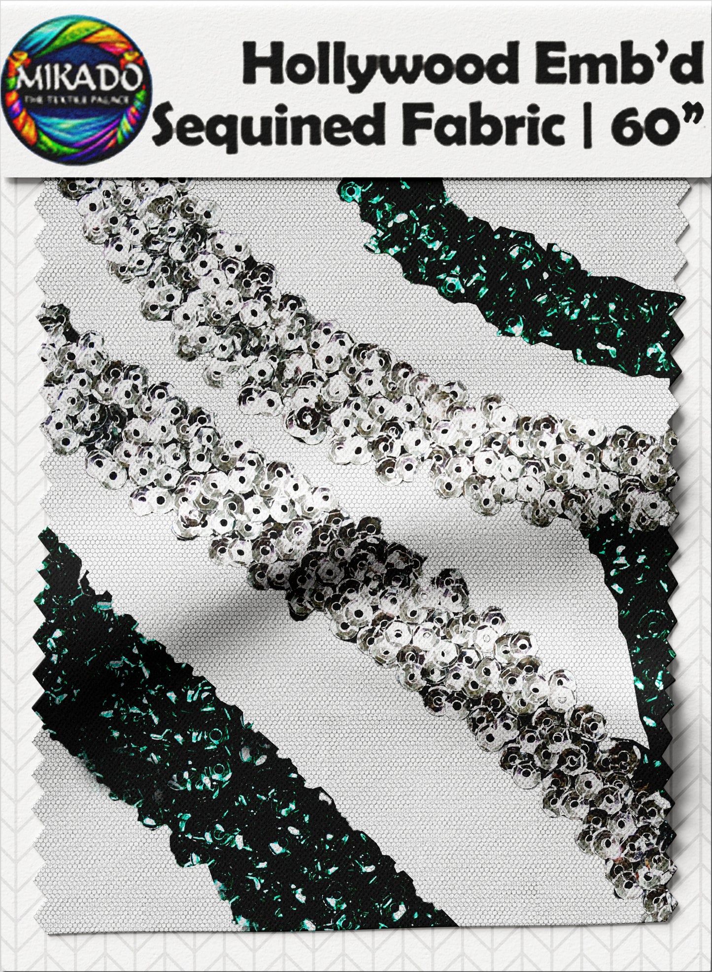 Hollywood Embroidered Sequined Fabric | Nebula Wave