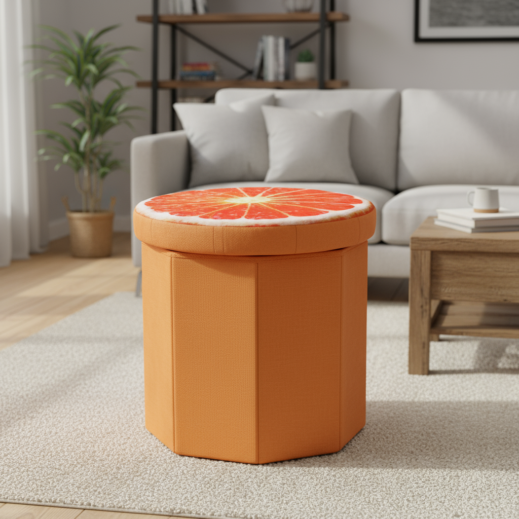 Foldable Ottoman Storage Box - Octagon