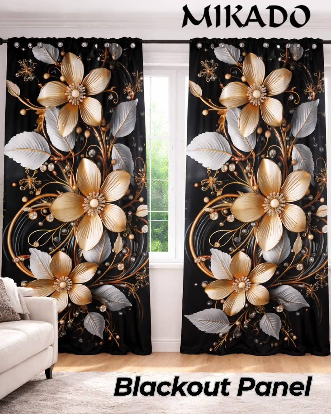 Petal Elegance 🤎 Blackout Panel