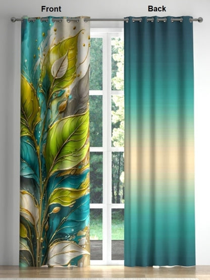 Teal Garden 🍃 Reversible Blackout Panel | S5