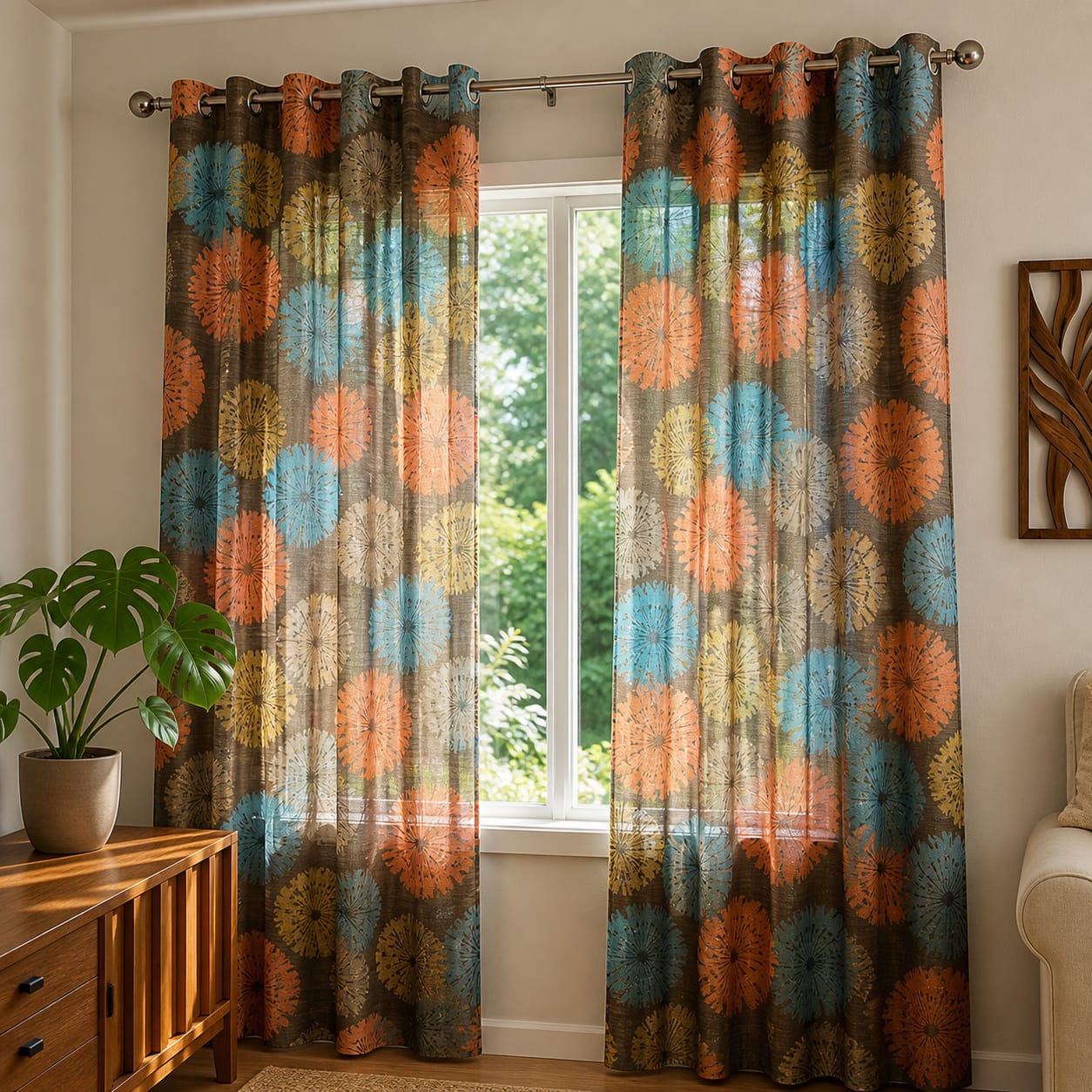 Celestial Burst Panel | Blackout or Sheer Panel