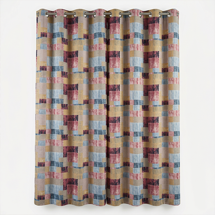 Mosaic Patchwork Panel | Blackout or Sheer Panel [#72-2]