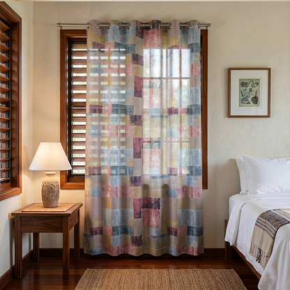 Mosaic Patchwork Panel | Blackout or Sheer Panel [#72-2]