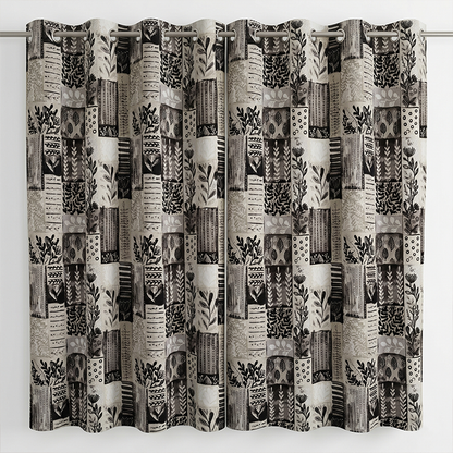 Modern Mosaic Panel | Blackout or Sheer Panel [98-1,2]
