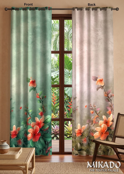 Serene Bloom Reversible Blackout Panel