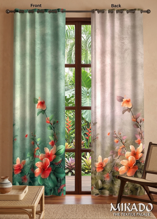 Serene Bloom Reversible Blackout Panel