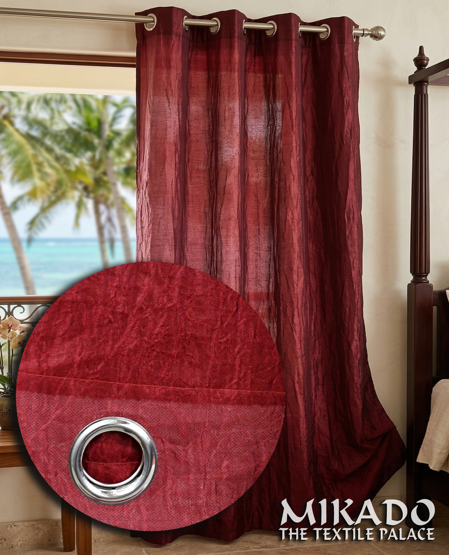 Shane Crushed Taffeta Grommet Panel