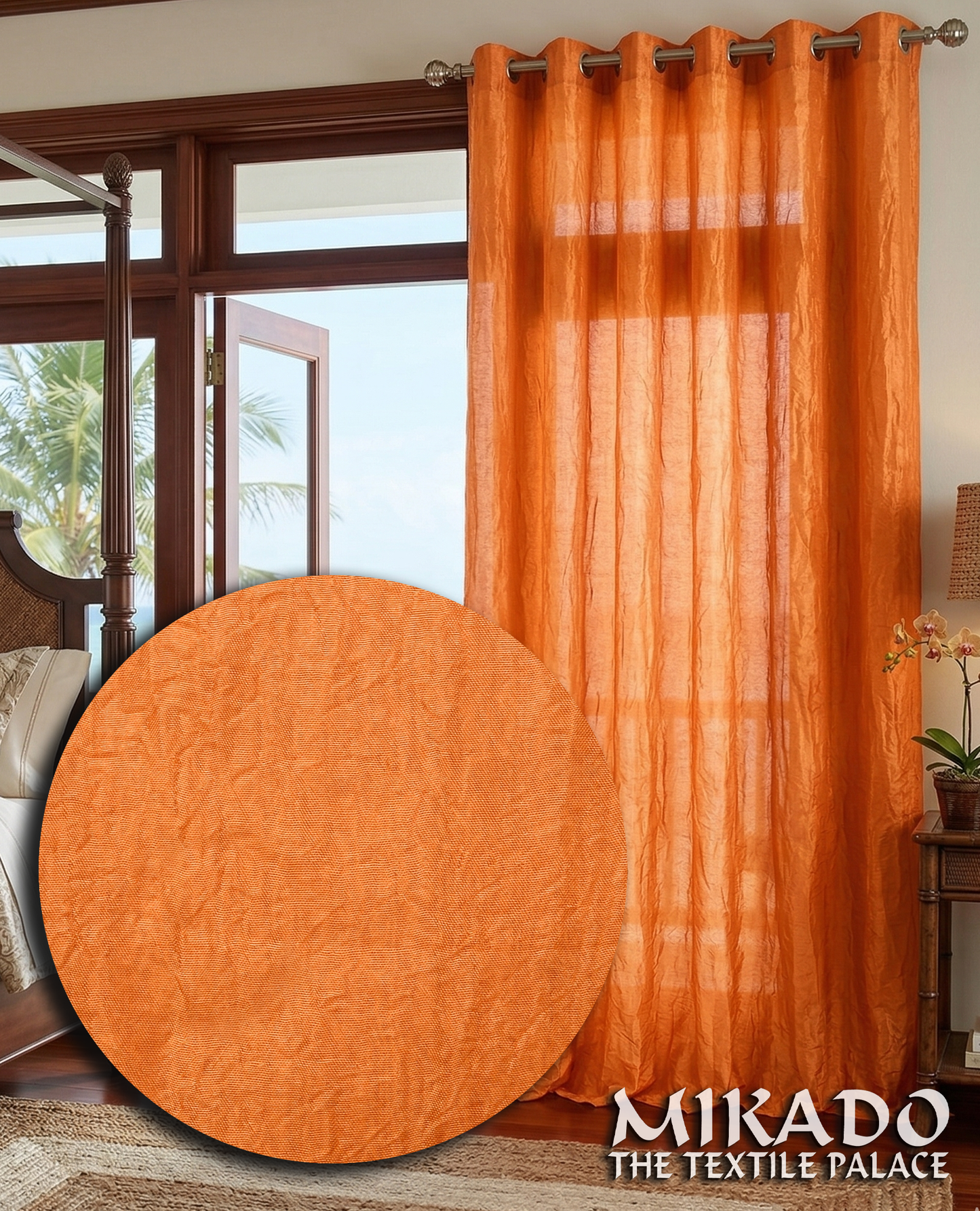 Shane Crushed Taffeta Grommet Panel