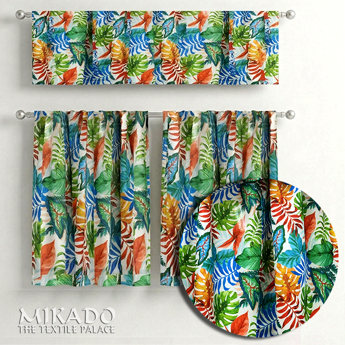 Shelly Botanical | Kitchen Curtains | Cotton