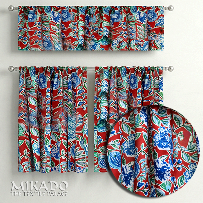 Shelly Botanical | Kitchen Curtains | Cotton