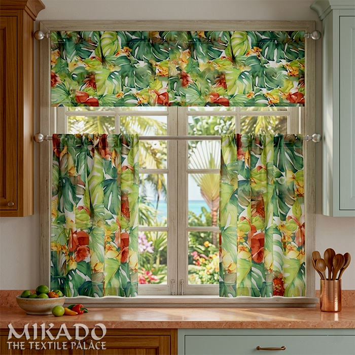 Shelly Botanical | Kitchen Curtains | Cotton