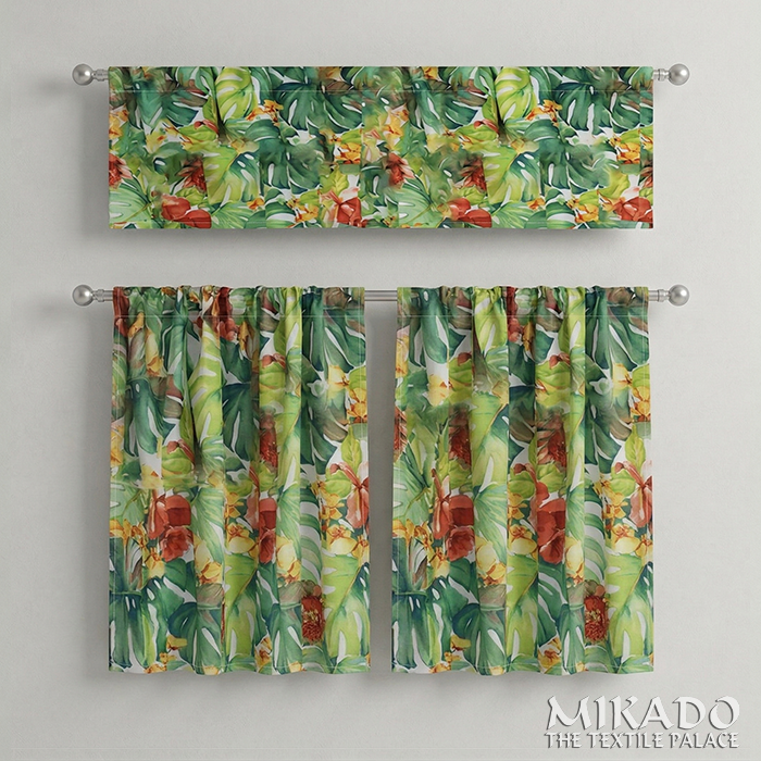 Shelly Botanical | Kitchen Curtains | Cotton