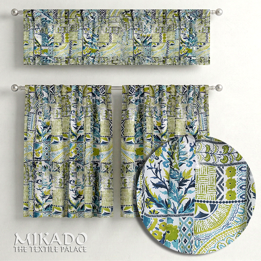 Shelly Botanical | Kitchen Curtains | Cotton