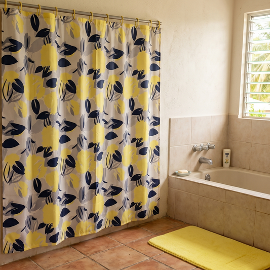Shower Curtain + Bath Mat Set
