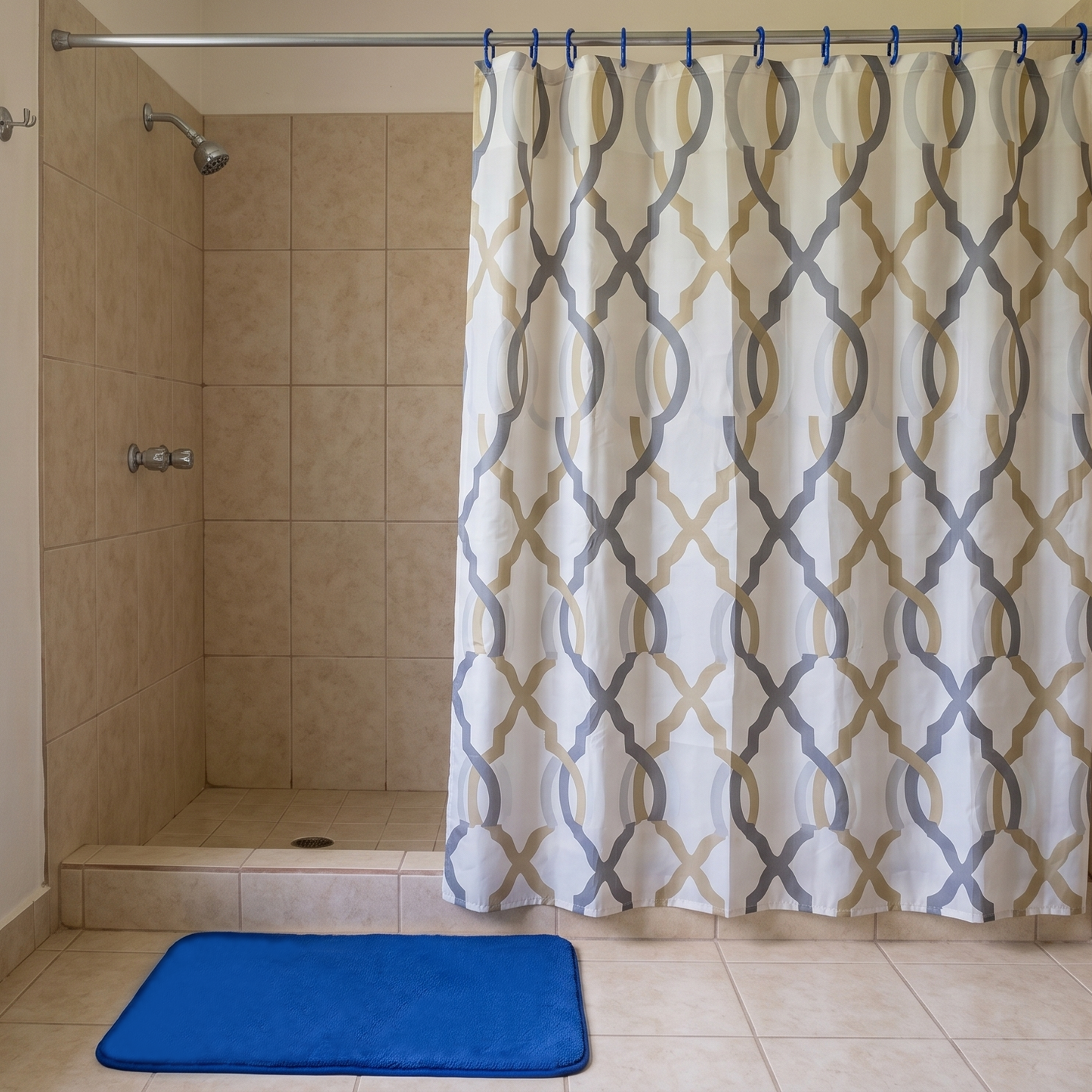 Shower Curtain + Bath Mat Set