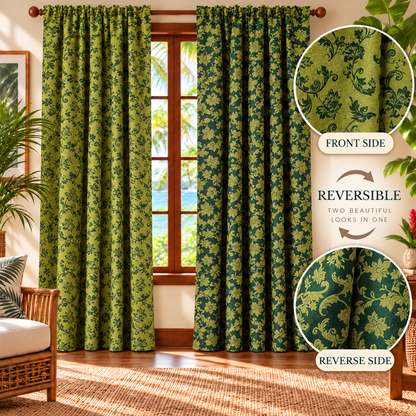 Paisley Reversible Panel | Semi-Blackout | Buy 1 Get 1 Free