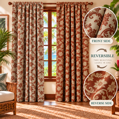 Paisley Reversible Panel | Semi-Blackout | Buy 1 Get 1 Free