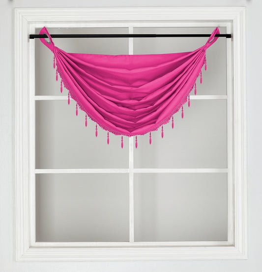 Faux Bamboo Valance with Beads