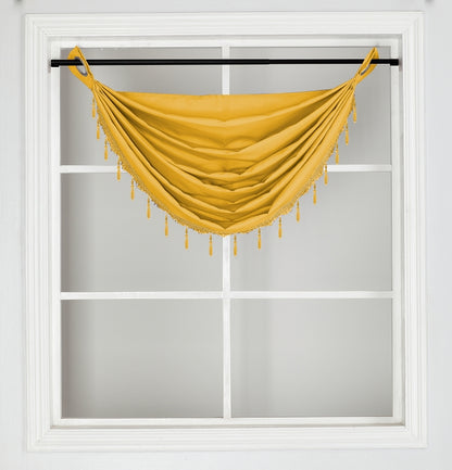 Faux Bamboo Valance with Beads