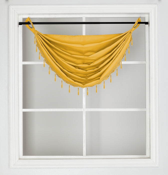 Faux Bamboo Valance with Beads