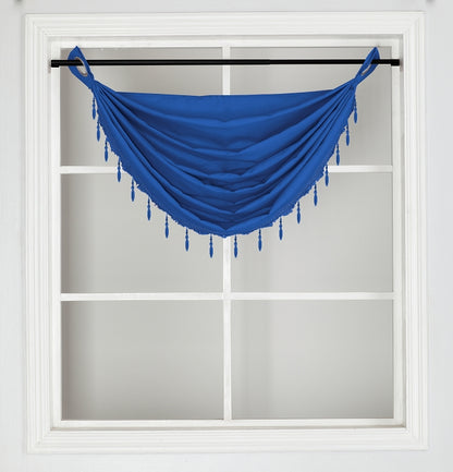 Faux Bamboo Valance with Beads