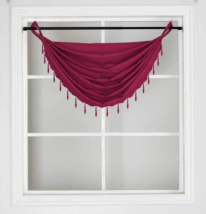 Faux Bamboo Valance with Beads