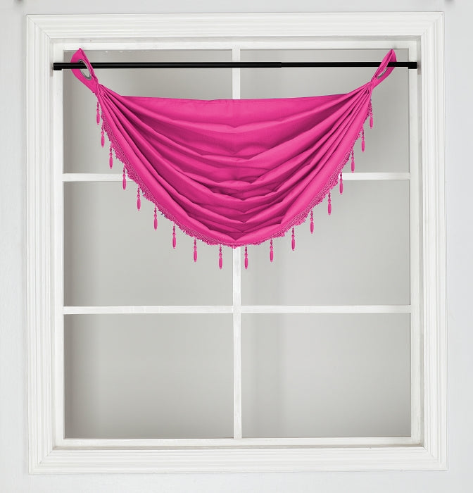 Faux Bamboo Valance with Beads