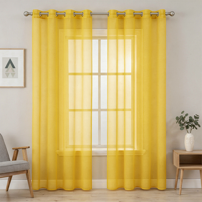 Mario Sheer Curtain Panel | Grommet Holes